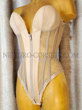 Load image into Gallery viewer, Cupped Mesh Bodysuit corset