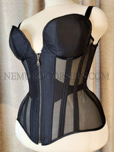Load image into Gallery viewer, Cupped Mesh Overbust corset