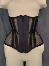 Load image into Gallery viewer, Mesh Underbust corset with busk or zipper