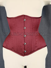 Load image into Gallery viewer, Artemis Burgundy pe underbust corset Size M