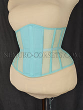 Load image into Gallery viewer, Artemis Menthol mesh underbust corset