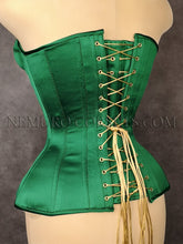 Load image into Gallery viewer, Cupped Overbust corset with busk or zipper
