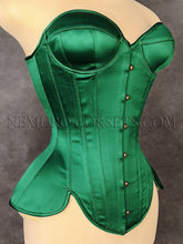 Load image into Gallery viewer, Cupped Overbust corset with busk or zipper
