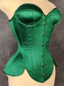 Cupped Overbust corset with busk or zipper