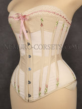 Load image into Gallery viewer, Ventilated Victorian overbust corset 1890s