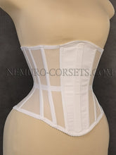 Load image into Gallery viewer, Mesh Underbust invisible corset with solid front