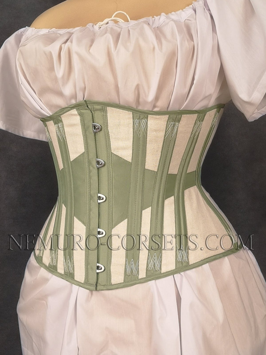 Ventilated underbust corset 1900s - Custom order Nemuro-Corsets