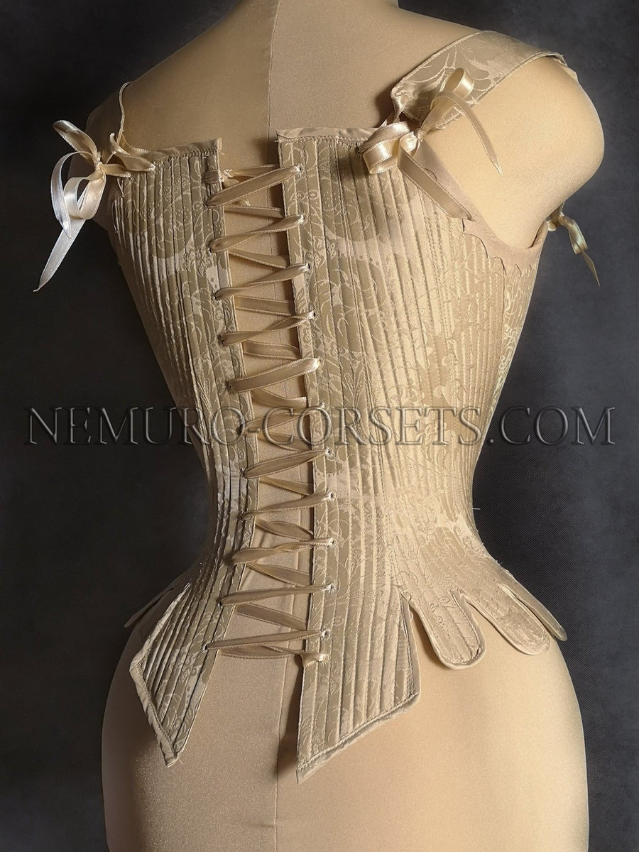 Fanciful Maiden Corset - medieval renaissance steel boned corset