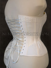 Load image into Gallery viewer, Ventilated Victorian overbust corset 1890s