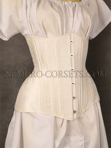 Diane Ivory silk underbust corset Size 3XL