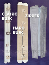 Load image into Gallery viewer, Classic Overbust corset with busk or zipper