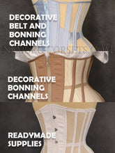 Load image into Gallery viewer, Mesh Underbust corset with busk or zipper
