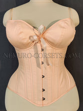 Load image into Gallery viewer, Cupped Overbust corset with busk or zipper
