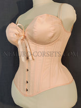 Load image into Gallery viewer, Cupped Overbust corset with busk or zipper
