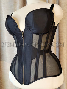 Cupped Mesh Overbust corset