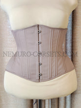 Load image into Gallery viewer, Artemis Grey cotton underbust corset Size XL
