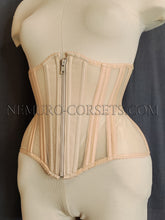 Load image into Gallery viewer, Mesh Underbust corset with busk or zipper
