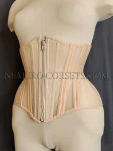 Mesh Underbust corset with busk or zipper