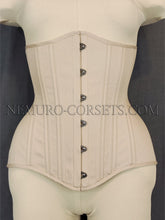 Load image into Gallery viewer, Diane Grey-Beige cotton underbust corset

