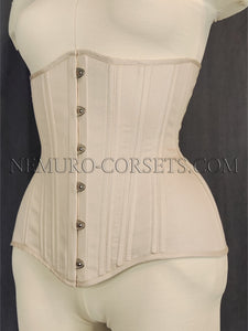 Diane Grey-Beige cotton underbust corset