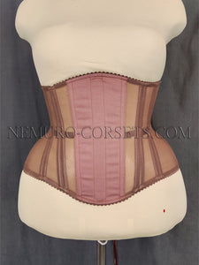 Artemis Mocco Brown mesh underbust corset