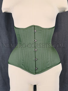 Artemis Green cotton underbust corset Size XS