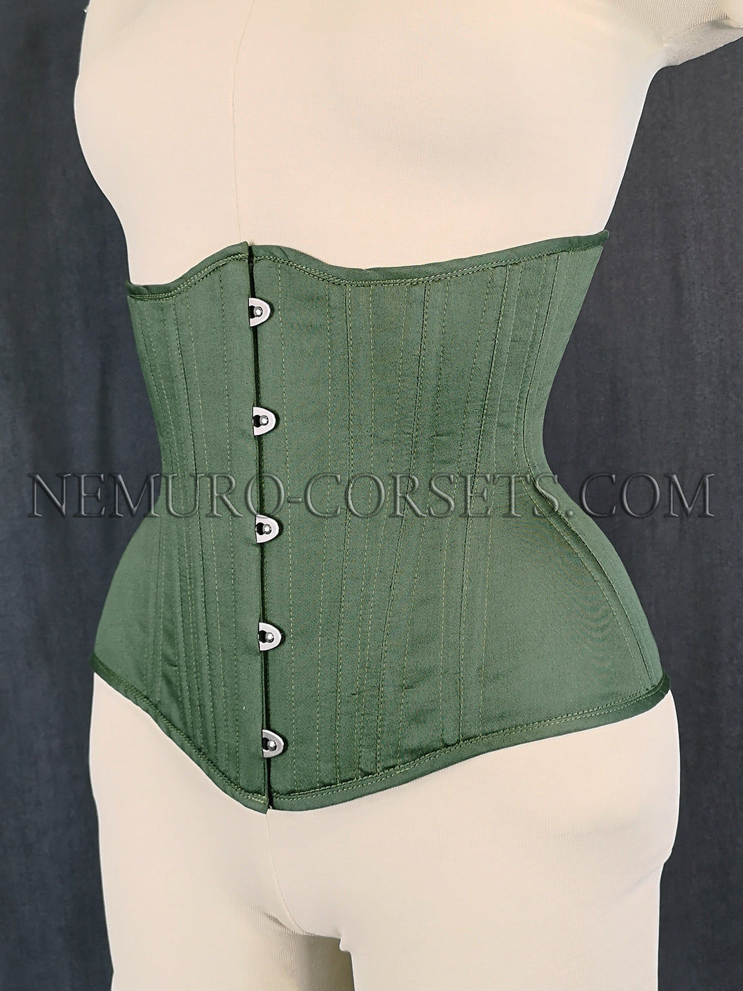 Artemis Green cotton underbust corset Size XS