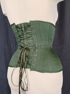 Artemis Green cotton underbust corset Size XS