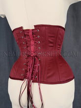 Load image into Gallery viewer, Artemis Burgundy pe underbust corset Size M
