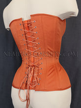 Load image into Gallery viewer, Freya Pumpkin Spice overbust corset E cup Sizes S, L, XXL
