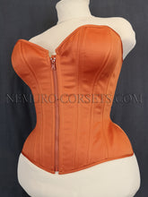 Load image into Gallery viewer, Freya Pumpkin Spice overbust corset E cup Sizes S, L, XXL
