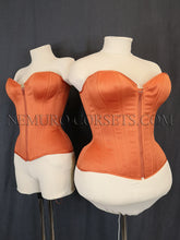 Load image into Gallery viewer, Freya Pumpkin Spice overbust corset E cup Sizes S, L, XXL
