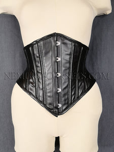 Athene Black faux leather corset cincher