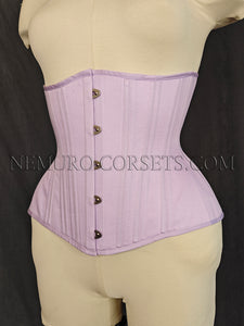 Artemis Lilac cotton satin underbust corset Sizes XS, S