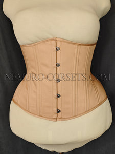 Artemis Dark Beige cotton underbust corset Size 3XL