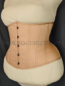 Artemis Dark Beige cotton underbust corset Size 3XL