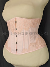 Load image into Gallery viewer, Artemis Pink Peach lace underbust corset Size XXL
