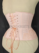 Load image into Gallery viewer, Artemis Pink Peach lace underbust corset Size XXL
