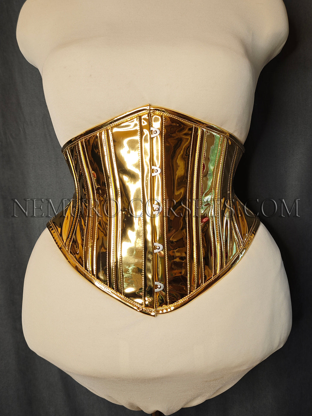 Athene Gold PVC corset cincher Size XL