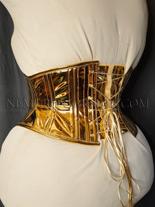 Athene Gold PVC corset cincher Size XL