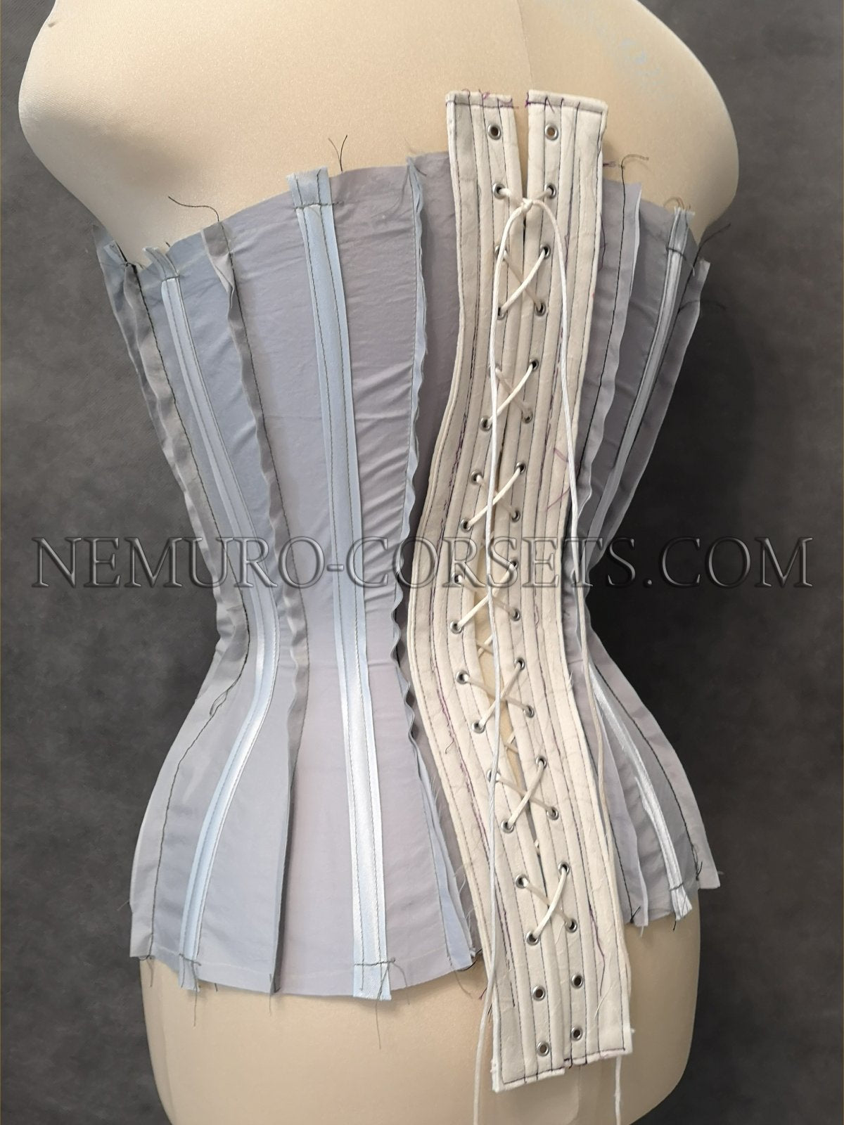 My corset mockup is done and I'm ready to move on to the real deal