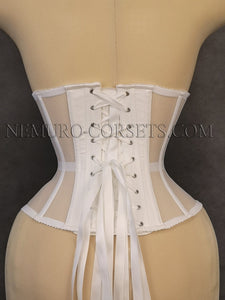 Mesh Underbust invisible corset with solid front