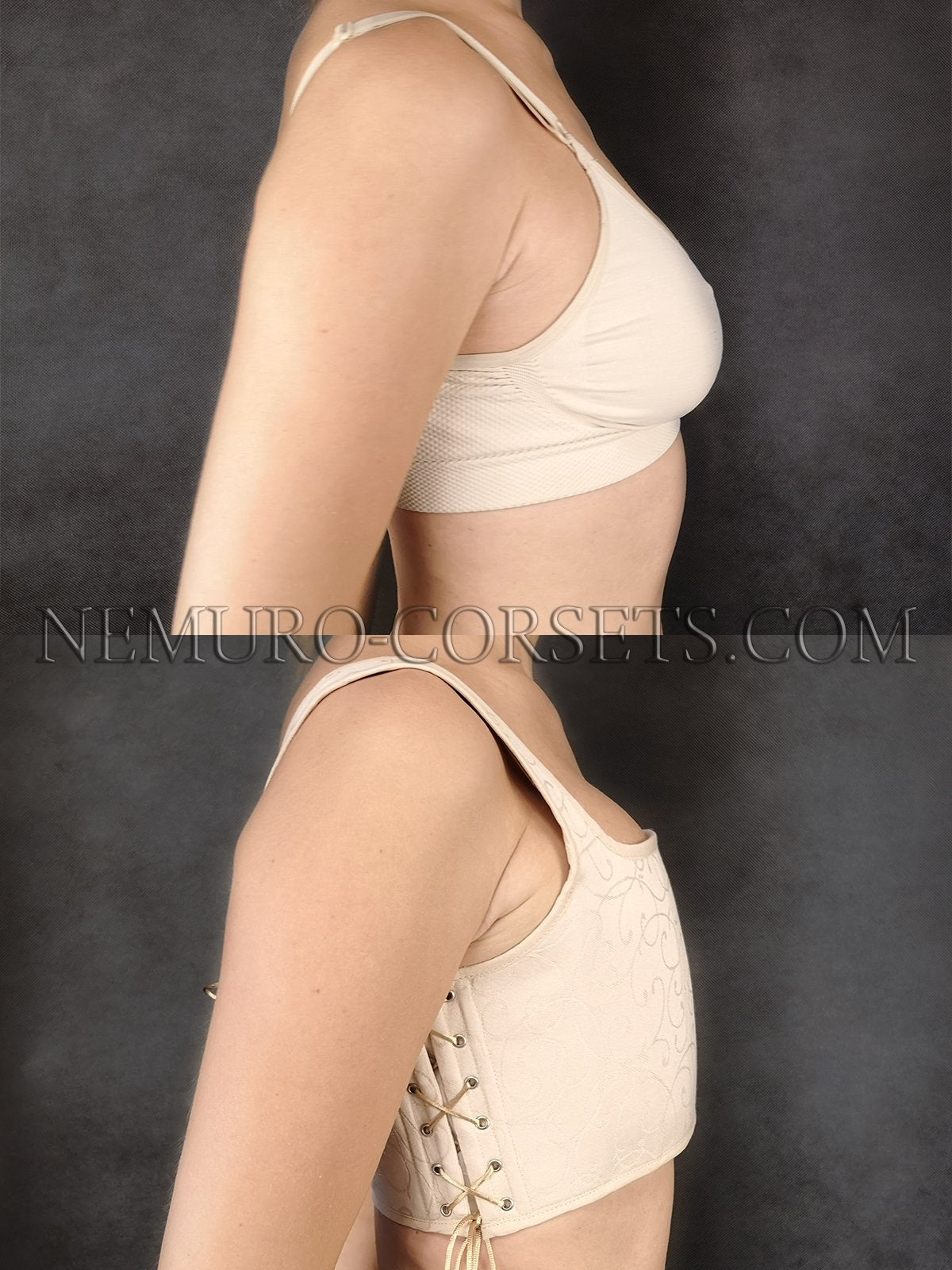 Bust binder corseted breast flattener - Custom at Nemuro-Corsets