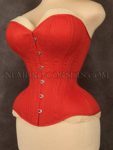 Diane Pink RTS underbust silk corset -  – Nemuro Corsets