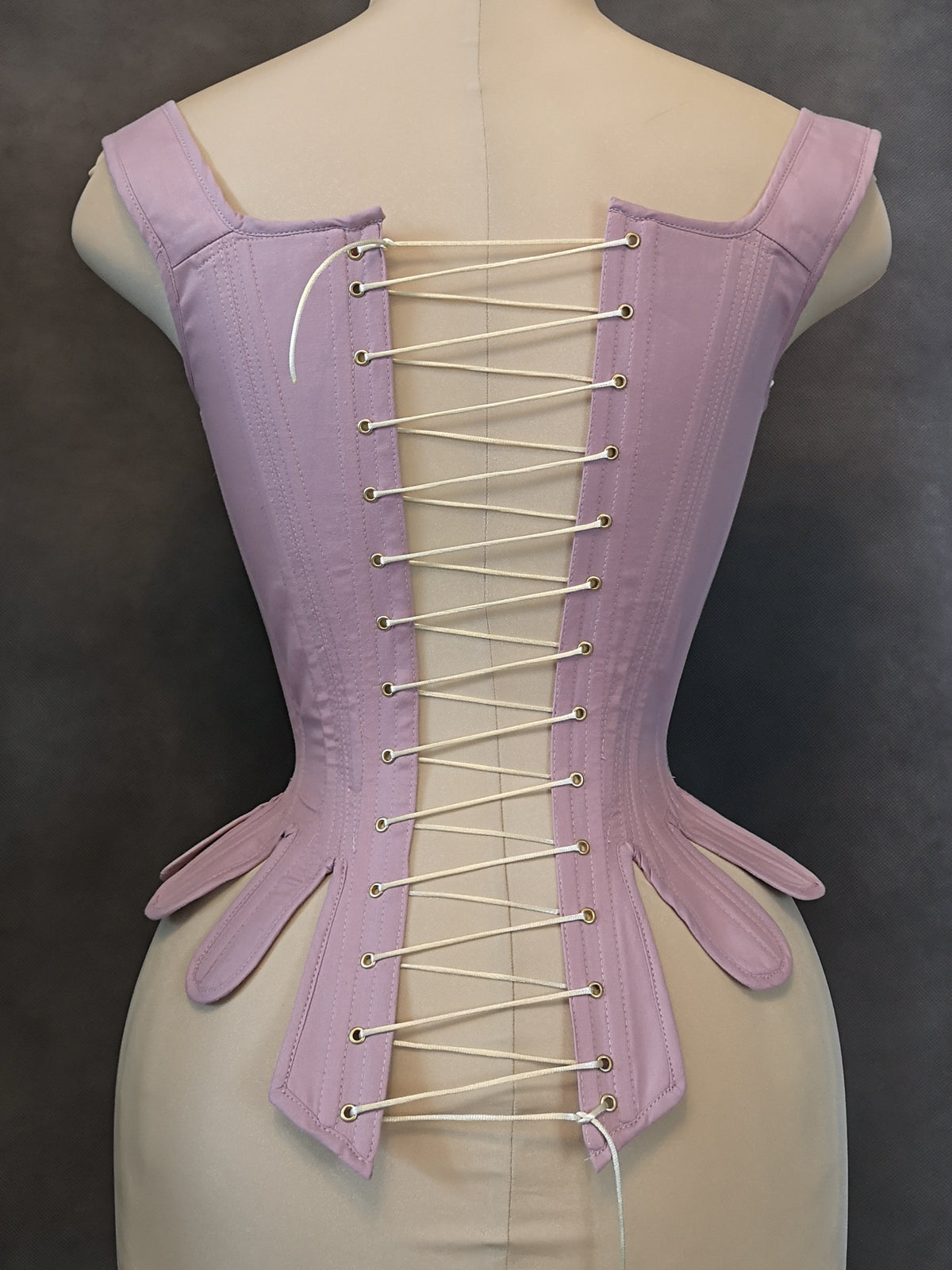 18th century half boned stays corset - Custom at Nemuro-Corsets