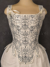 Load image into Gallery viewer, 18th century stays with stomacher 1730s
