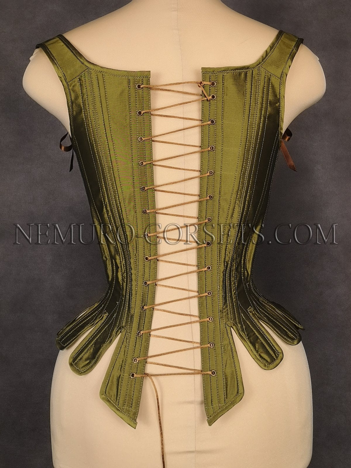 18th century half boned stays corset - Custom at  –  Nemuro Corsets