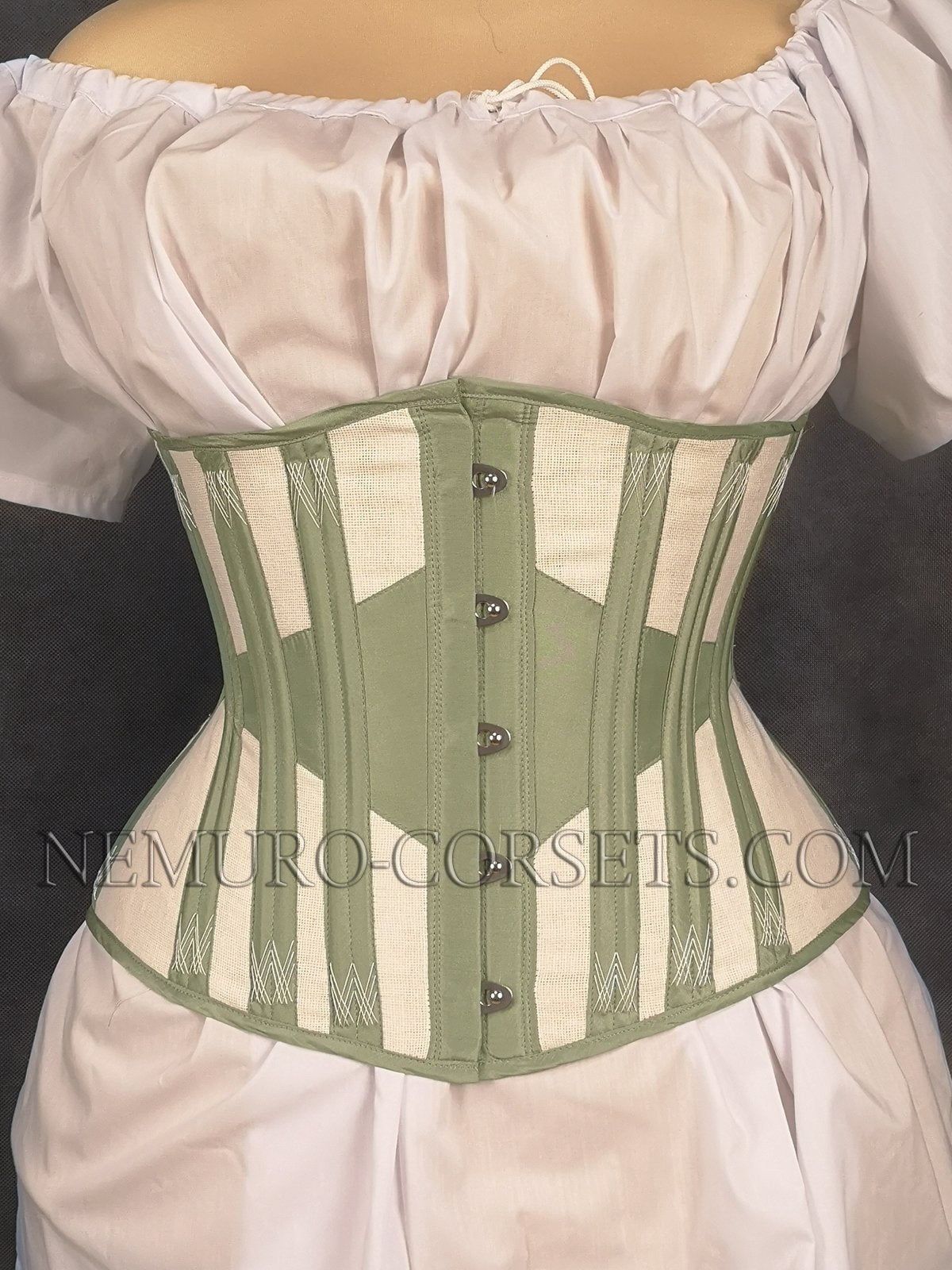 Ventilated underbust corset 1900s - Custom order Nemuro-Corsets