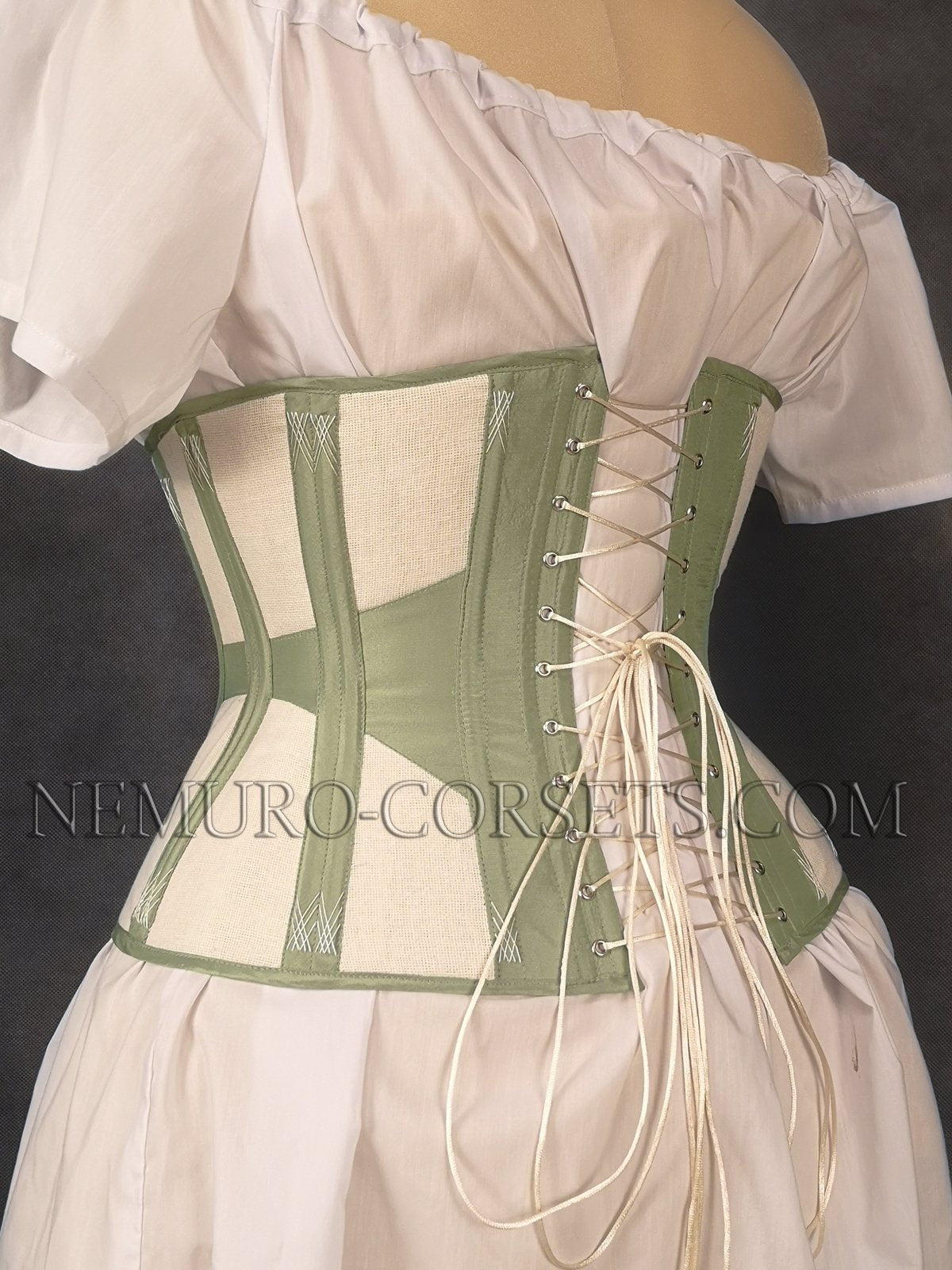 Ventilated underbust corset 1900s - Custom order  –  Nemuro Corsets