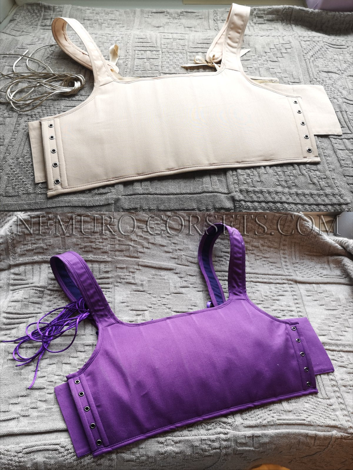 Bust binder corseted breast flattener - Custom at Nemuro-Corsets